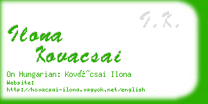 ilona kovacsai business card